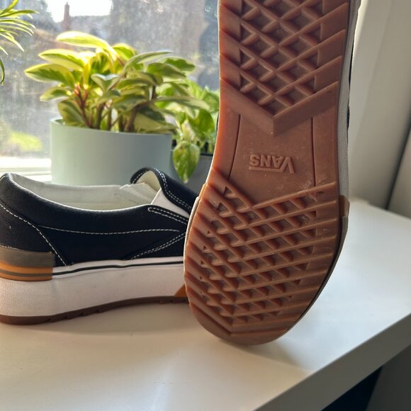 Vans Black and White Slip-On Sneakers - Picture 2 of 3